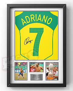 Quadro Adriano Especial Brasil 2004 + Autógrafo Digital