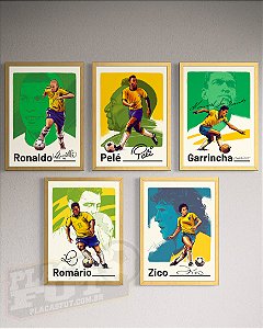 Kit 5 Quadros Lendas Eternas do Brasil