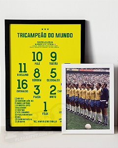 Kit Quadros Tricampeão Do Mundo 1970