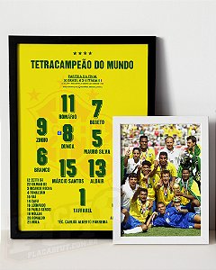 Kit Quadros Tetracampeão Do Mundo 1970