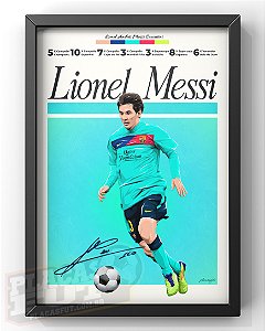 Quadro Messi "Hall da Fama PlacasFUT" 2010/11