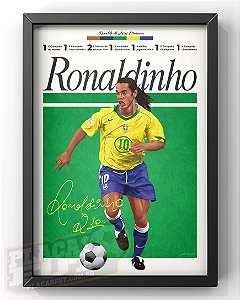 Quadro Ronaldinho "Hall da Fama PlacasFUT" 2004