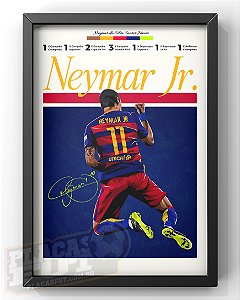 Quadro Neymar "Hall da Fama PlacasFUT"