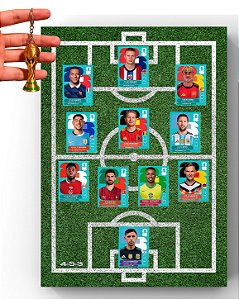 Quadro Figurinhas em Campo (GANHE CHAVEIRO BRINDE)
