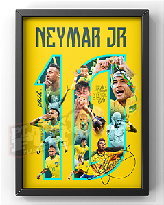 Quadro Neymar Arte Camisa 10 Brasil 2026