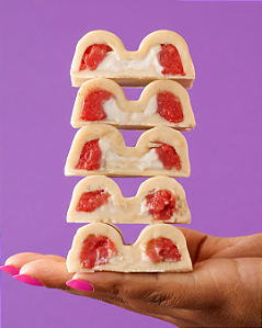 Barra de Chocolate Branco Sabor Queijo com Goiabada - Sem Açúcar Sem Poliol Sem Glúten Sem Lácteos Low Carb Vegano