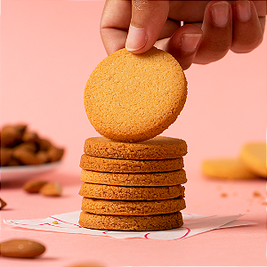Cookies de Amêndoas 140g – Zero Açúcar, Zero Póliol, Zero Glúten, Zero Lácteos, Low Carb e Vegano.