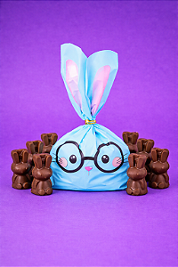 Mini Coelhos de Chocolate Sacola Azul Kids 100g – Zero Açúcar, Zero Póliol, Zero Glúten, Zero Lácteos, Low Carb e Vegano