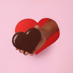 Coração de Chocolate Branco ao Leite de Coco 50g – Zero Açúcar, Zero Póliol, Zero Glúten, Zero Lácteos, Low Carb e Vegan