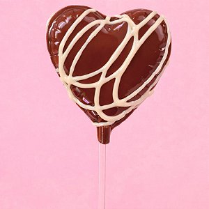 Pirulito de Coração De Chocolate Ao Leite De Coco 25g – Zero Açúcar, Zero Póliol, Zero Glúten, Zero Lácteos, Low Carb
