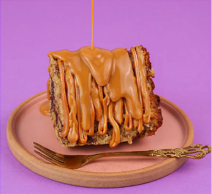 Fatia de Panetone com Gotas de Chocolate com Doce de Leite 100g – Zero Açúcar, Zero Glúten, Zero Lactose e Low Carb.