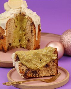 Mini Panetone com Gotas de Chocolate com Recheio de Pistache 200g – Zero Açúcar, Zero Glúten, Zero Lactose e Low Carb.