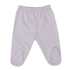 Culote Branco com Bolinha Rosa em Algodão Pima Peruano