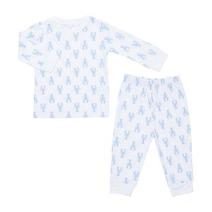 Pijama Lagosta Azul em Algodão Pima Peruano