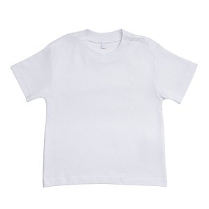 T-Shirt Branca Infantil em Algodão Pima Peruano