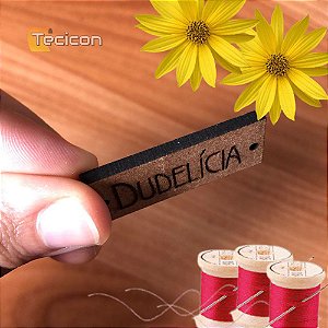 Kit 100 Etiquetas Tag em Madeira MDF