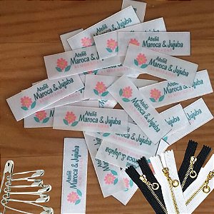 Kit 500 Etiquetas Personalizadas 1,5x4 cm (Cetim ou Gorgurão)