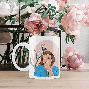 Caneca ilustração Minimalista uma Pessoa