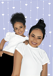 Ilustração Realista duas pessoas