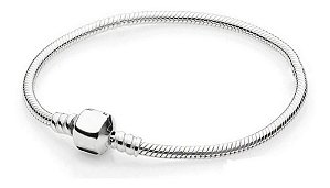 Pulseira para berloques  fecho redondo 3mm