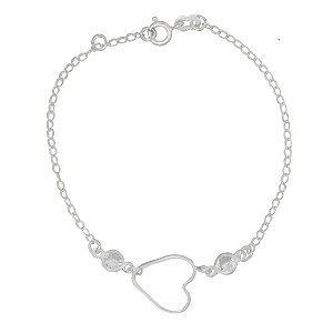 Pulseira cartier com coração vazado e dois pontos de luz