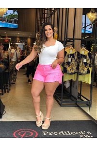 Blusa Plus Size Regina com Mangas Curtas