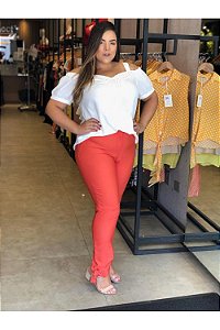 Calça Plus Size Kimberly Laranja