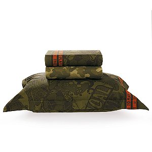 Jogo Cama Karsten 180 Fios Infantil Camuflado