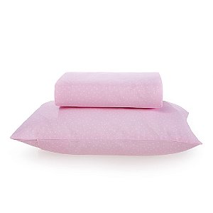Jogo de Cama Berço Karsten Infantil 180 Fios Mundo Rosa