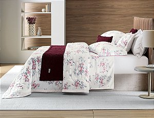 Colcha Casal Trussardi 2 Porta Travesseiros 200 Fios Cetim 100% Algodão Malipiero