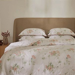 Colcha Casal Trussardi 2 Porta Travesseiros 200 Fios Cetim 100% Algodão San Michele