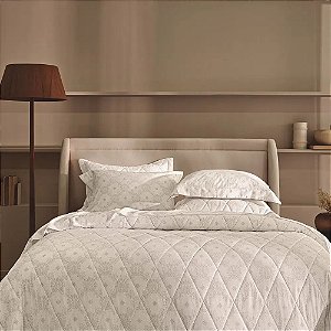 Colcha Queen Trussardi 2 Porta Travesseiros 200 Fios Cetim 100% Algodão La Scala