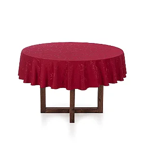 Toalha de Mesa Redonda Veríssimo Vermelho 1,78cm - Karsten