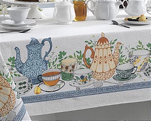Toalha de Mesa Karsten Chá da Tarde -  - 1,40x1,40m- Karsten