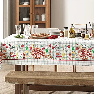 Toalha de mesa Retangular Pizzaria Karsten 1,40x 2,10cm - 6 lugares
