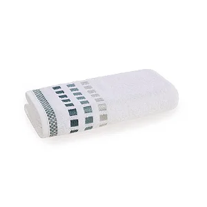 Toalha de Banho  Calera Branco/ Turquesa- Karsten