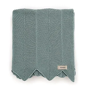 Manta Decorativa de Tricot Marlin Azul Pérola- Karsten