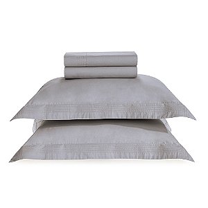 Jogo de Cama Queen 200 fios 100% Algodão Bertoni Gelo