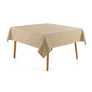 Toalha de Mesa Quadrada 8 Lugares Roman Bege- Karsten