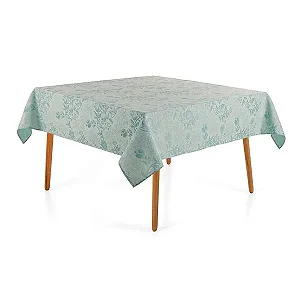 Toalha de Mesa Quadrada 8 Lugares Roman Turquesa- Karsten