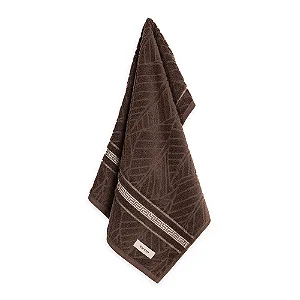 Toalha de Rosto Karsten Jacquard Malta Cacau