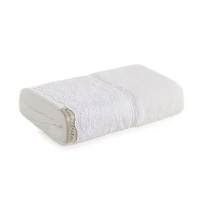 Toalha de Lavabo Fio Penteado Bordado Antônia Branco Karsten