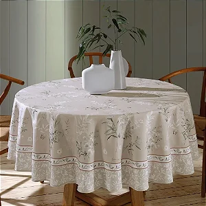 Toalha de Mesa Redonda Döhler Clean Adele 6 a 8 Lugares