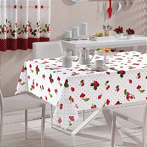 Toalha de Mesa Retangular Döhler Clean Iolanda 8 Lugares