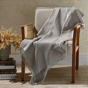 Manta Marrocos Döhler 150x210cm Cinza