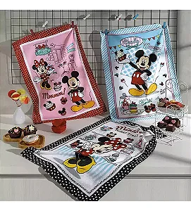 Kit 3 Panos De Prato Atoalhado Felpudo Dohler- Mickey E Minnie 13