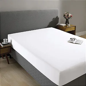 Lençol Avulso com Elástico Döhler Casal 130 fios Branco
