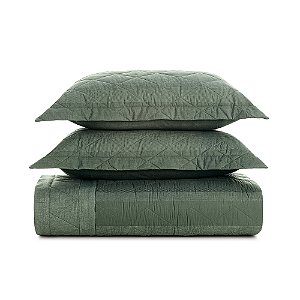 Colcha Queen com 2 Porta-travesseiros 100% Algodão Ícaro