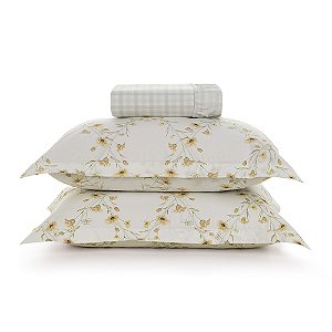Lençol Queen com Elástico e Fronhas 200 Fios Florata-Karsten
