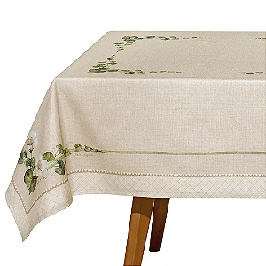 Toalha de Mesa Quadrada Döhler Clean Botânica 140 x 140cm